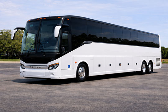 56-passenger charter bus available for charter in Gainesville, FL